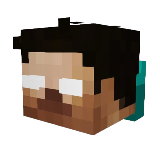 SCEAF123 Minecraft avatar head, 3D render