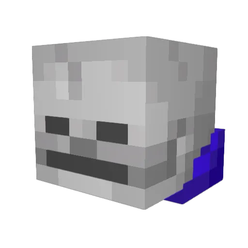 SCHELETON097 Minecraft avatar head, 3D render