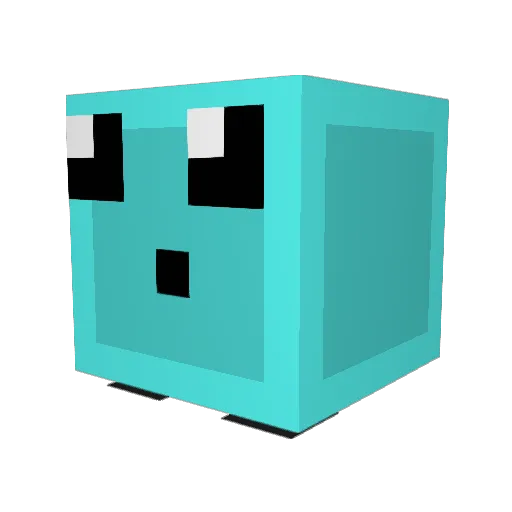SCHjunior Minecraft avatar head, 3D render