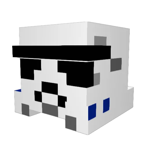 SCI00 Minecraft avatar head, 3D render