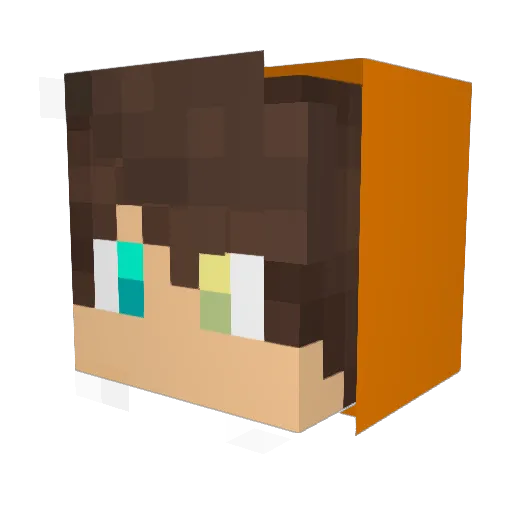 SCIMMIA_RIKY Minecraft avatar head, 3D render