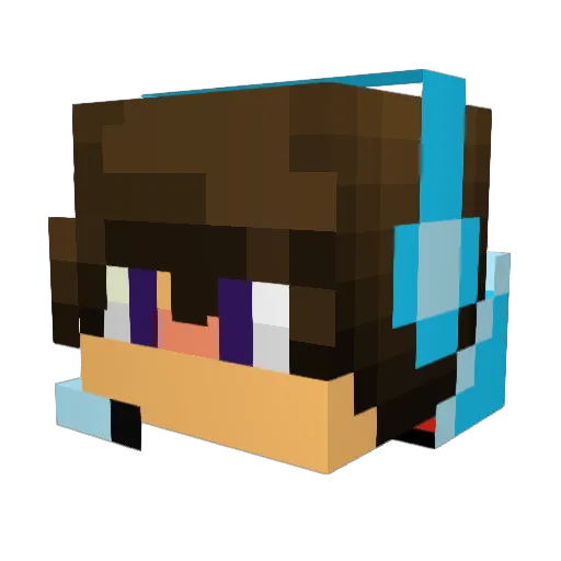 SCM69 Minecraft avatar head, 3D render