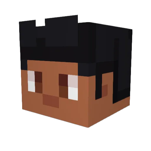 SCOLDINGDEATH Minecraft avatar head, 3D render