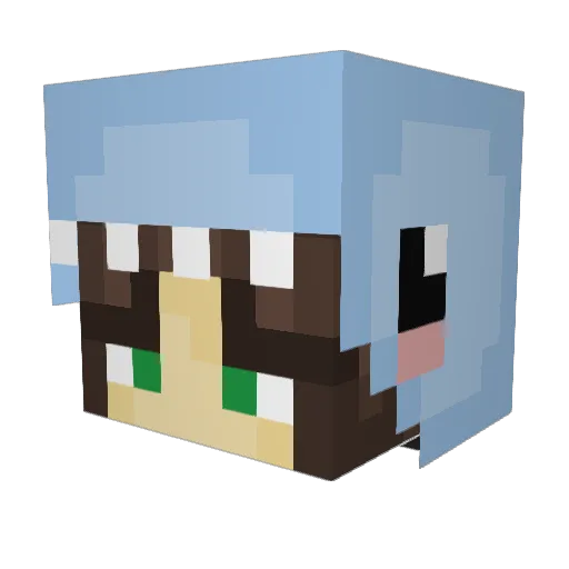 SCOOPTROOP Minecraft avatar head, 3D render