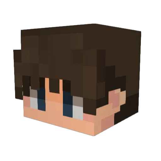 SCOPONI Minecraft avatar head, 3D render