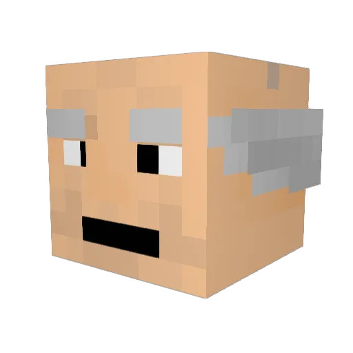 SCOstika Minecraft avatar head, 3D render