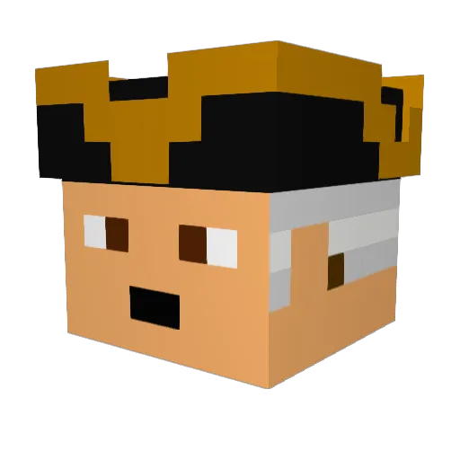 SCP079 Minecraft avatar head, 3D render