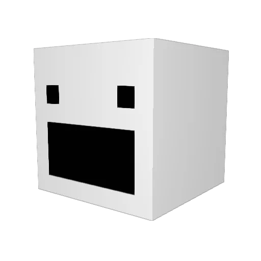 SCP5K Minecraft avatar head, 3D render
