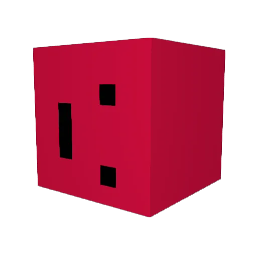 SCP610 Minecraft avatar head, 3D render