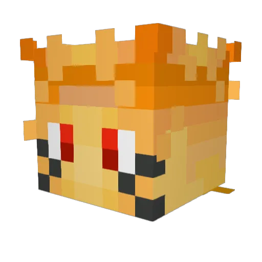 SCPCB Minecraft avatar head, 3D render