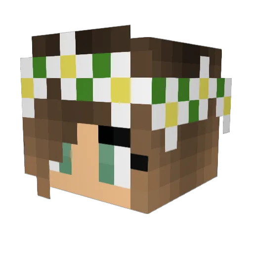 SCPRBlock Minecraft avatar head, 3D render