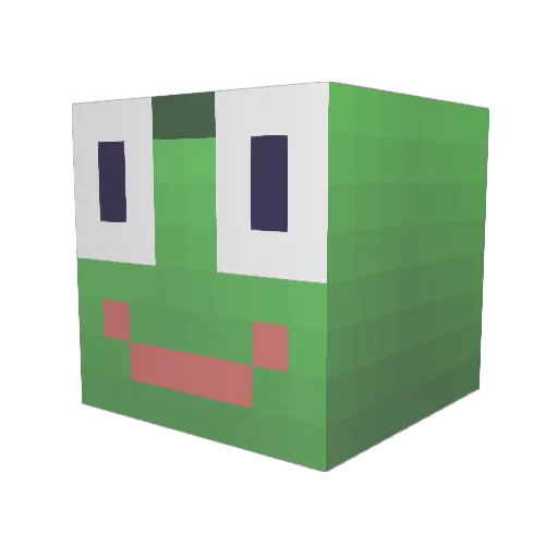 SCP_5648 Minecraft avatar head, 3D render