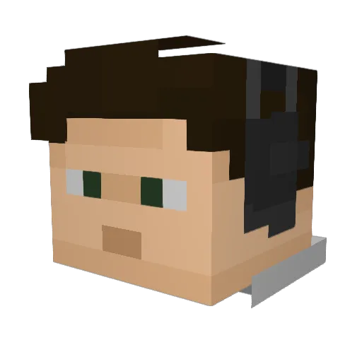 SCP_Agent_K Minecraft avatar head, 3D render