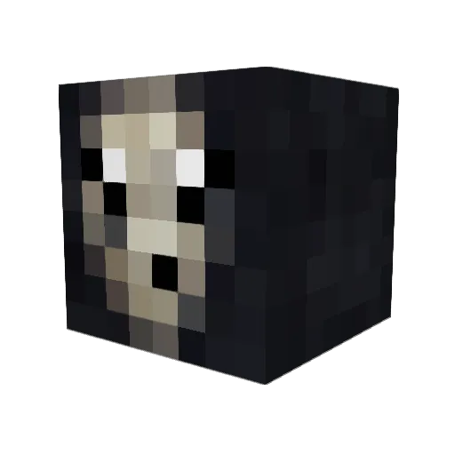 SCP_MalO Minecraft avatar head, 3D render