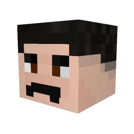 SCRA1Z1S Minecraft avatar head, 3D render