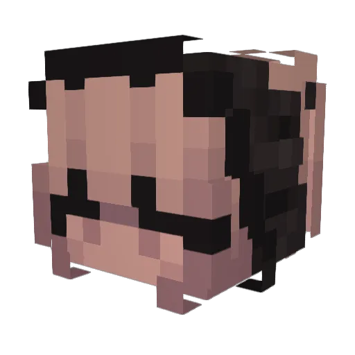 SCREAMSP Minecraft avatar head, 3D render