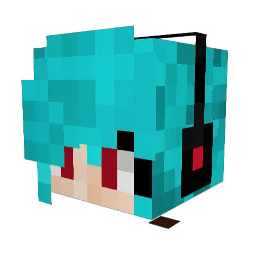 SCREAMsoda7 Minecraft avatar head, 3D render