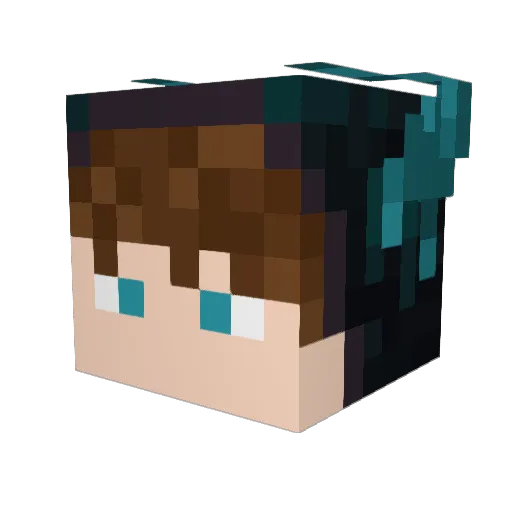 SCRIBBLES2020 Minecraft avatar head, 3D render