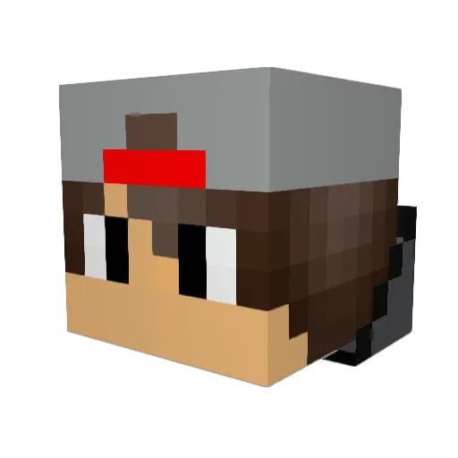 SCSFL_1848 Minecraft avatar head, 3D render