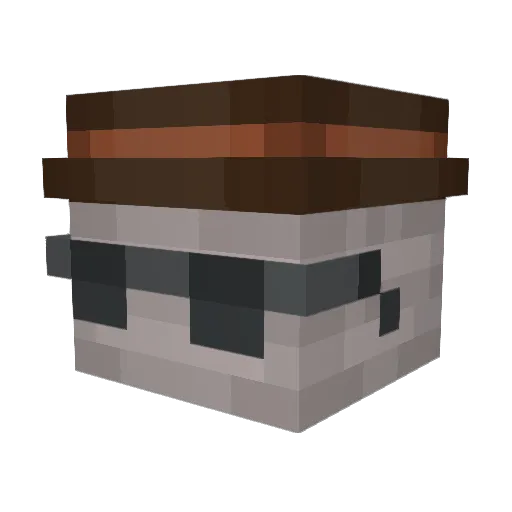 SCURR4 Minecraft avatar head, 3D render