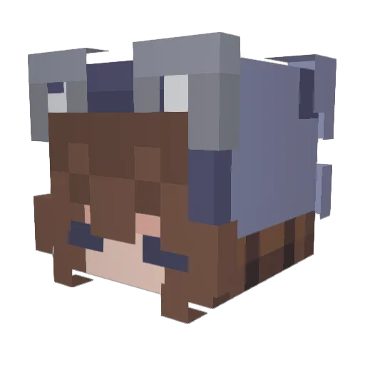 SCUZZED Minecraft avatar head, 3D render