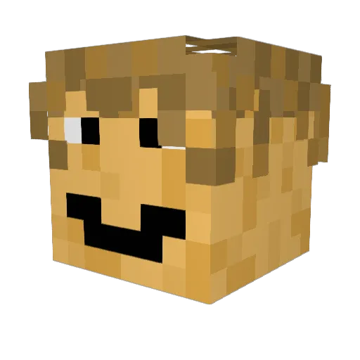 SCVRF4CE Minecraft avatar head, 3D render