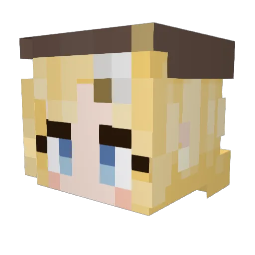 SCX0715 Minecraft avatar head, 3D render