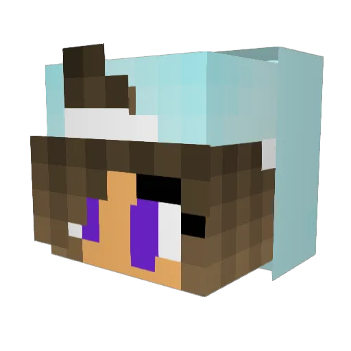 SC_Girl Minecraft avatar head, 3D render