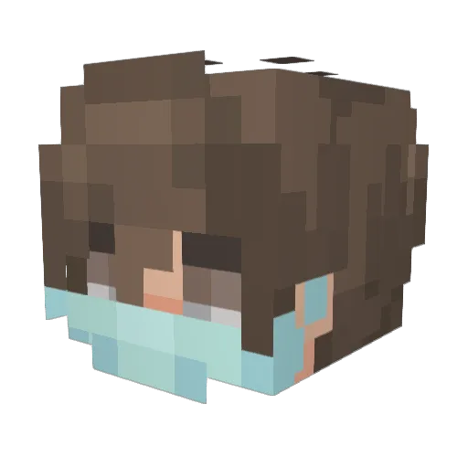SClENTlST Minecraft avatar head, 3D render