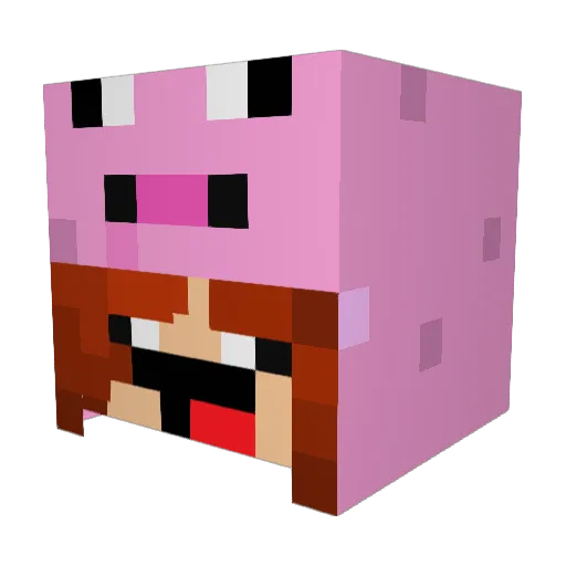 SCoffeeMoon Minecraft avatar head, 3D render