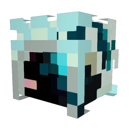 SCreeeeeeeeeecH Minecraft avatar head, 3D render