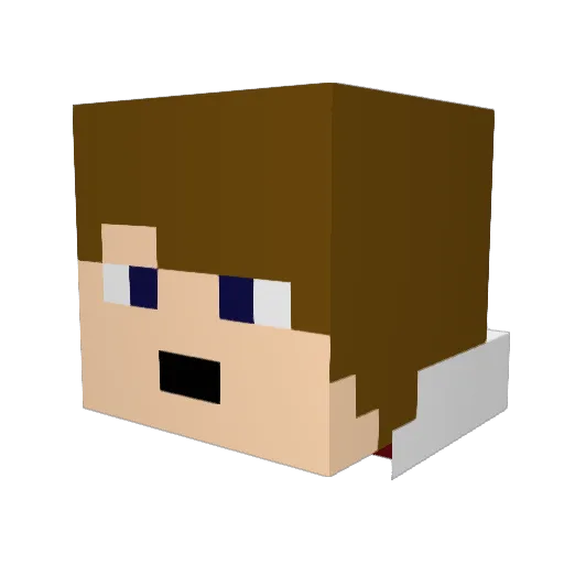 SCrowley Minecraft avatar head, 3D render