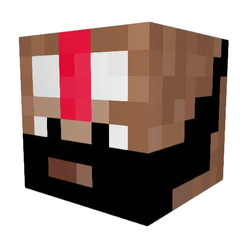 SD003 Minecraft avatar head, 3D render
