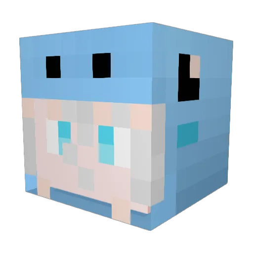 SDKSeventeen Minecraft avatar head, 3D render