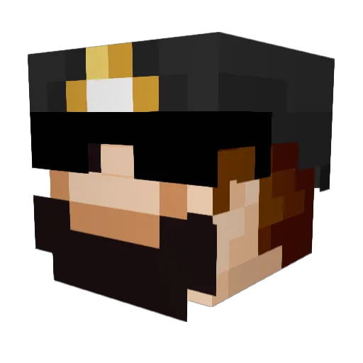 SDM4_Production Minecraft avatar head, 3D render