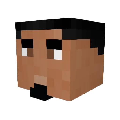 SDMDAK Minecraft avatar head, 3D render