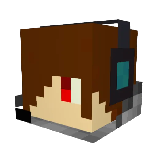 SDR857 Minecraft avatar head, 3D render