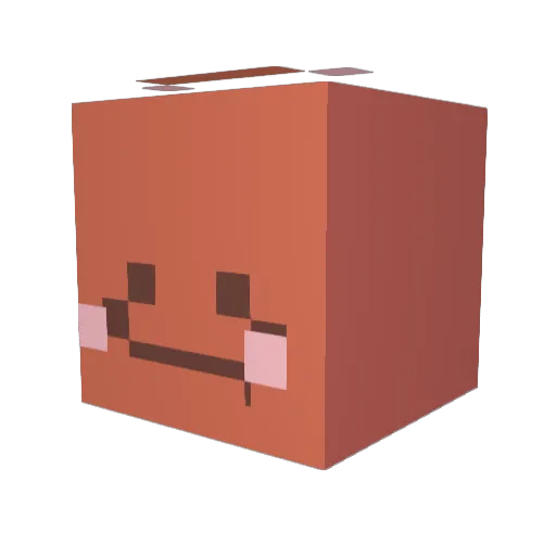 SDSds00 Minecraft avatar head, 3D render