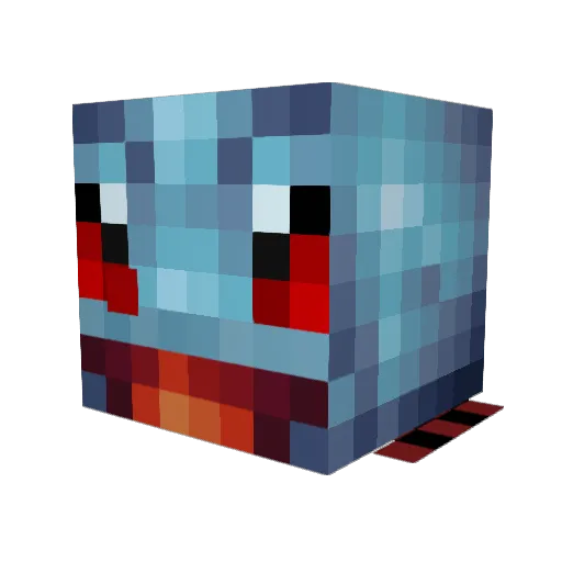 SDSins_King Minecraft avatar head, 3D render