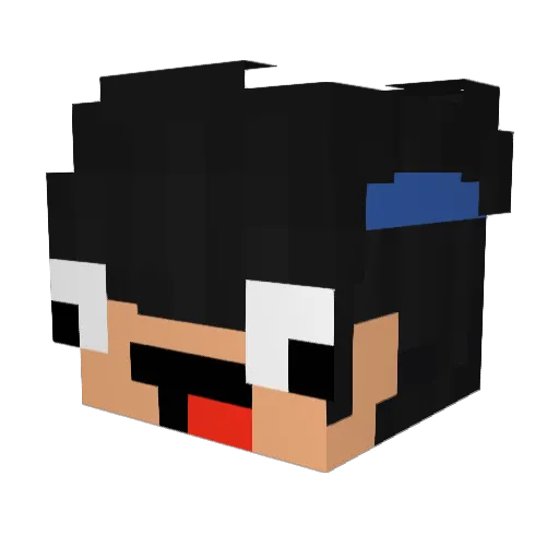 SDZz_ Minecraft avatar head, 3D render