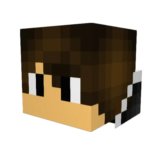 SD_FINAL Minecraft avatar head, 3D render