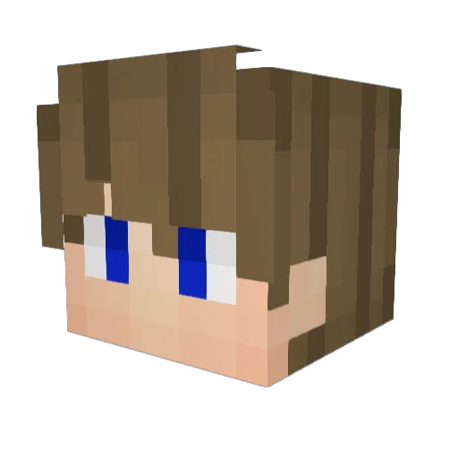 SD_UHC Minecraft avatar head, 3D render