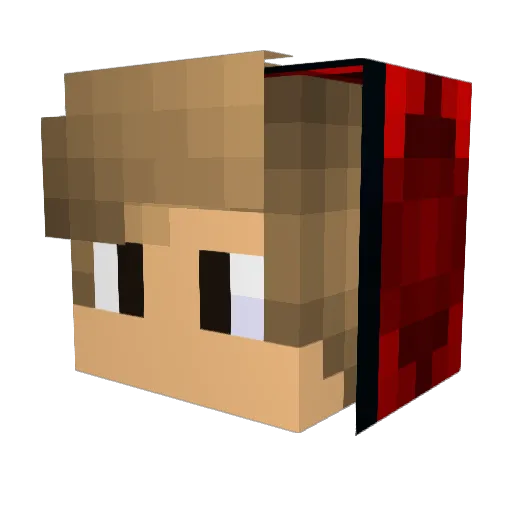 SDaB Minecraft avatar head, 3D render