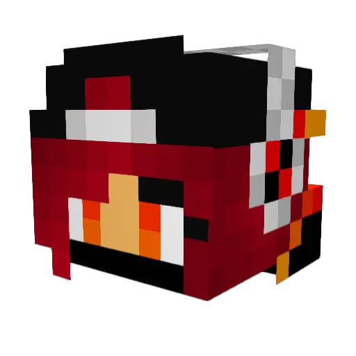 SDiva Minecraft avatar head, 3D render