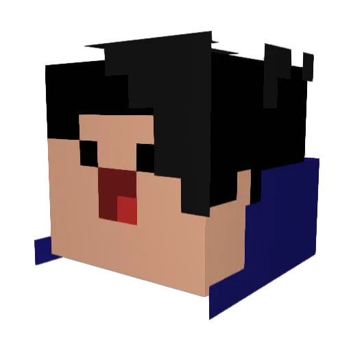 SDx_RO Minecraft avatar head, 3D render