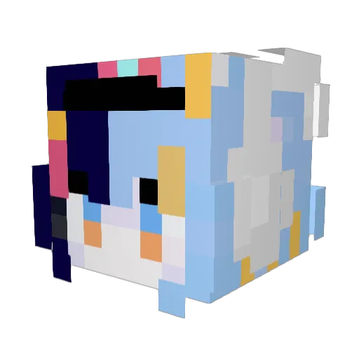 SE0NH4 Minecraft avatar head, 3D render