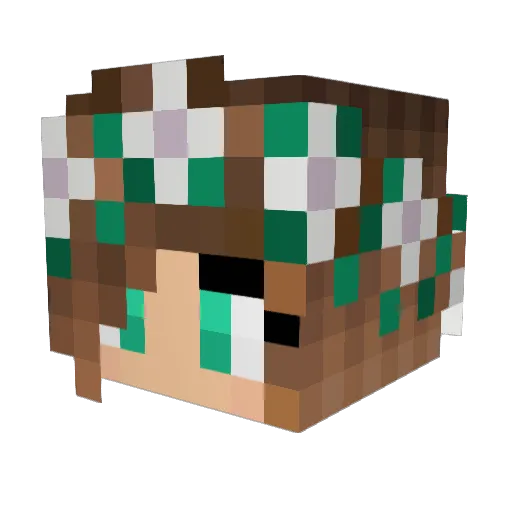 SEA5_7 Minecraft avatar head, 3D render