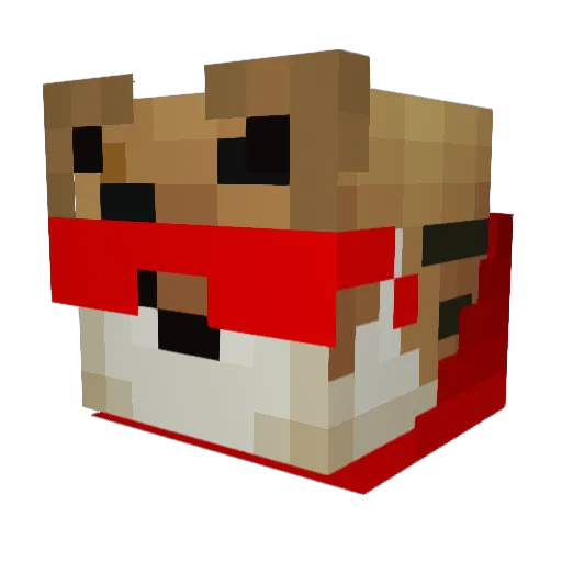 SEANIEOD Minecraft avatar head, 3D render