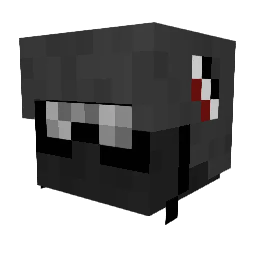 SEB7_ Minecraft avatar head, 3D render