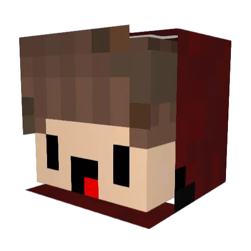 SEBB88 Minecraft avatar head, 3D render